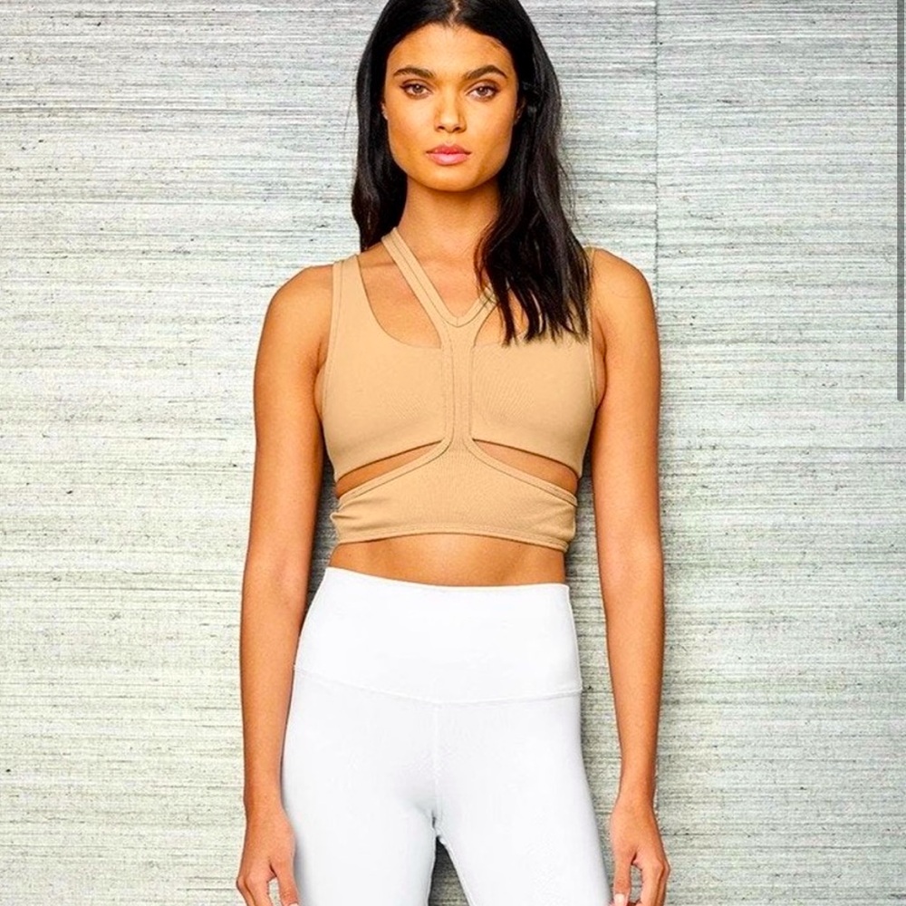Alo Yoga Trackie Bra, Putty, S, NWT